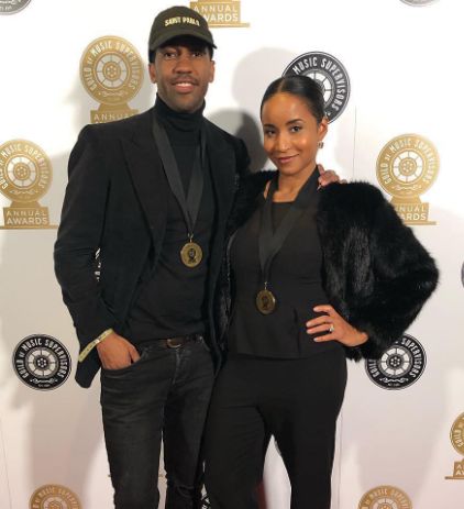 Faune Chambers Watkins with her husband Fonzworth Bentley