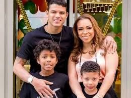 Isabele da Silva with her husband and children