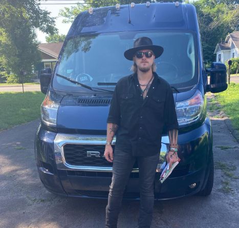 Jackson Dean with his car