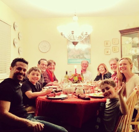 Joshua Bergasse with his family
