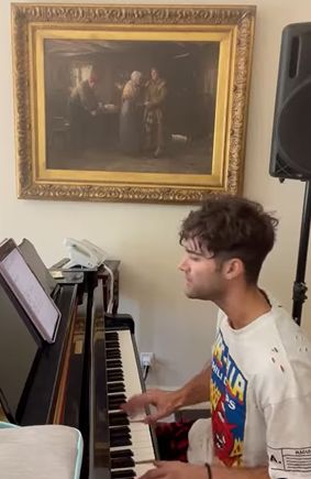 Max Ehrich singing his song