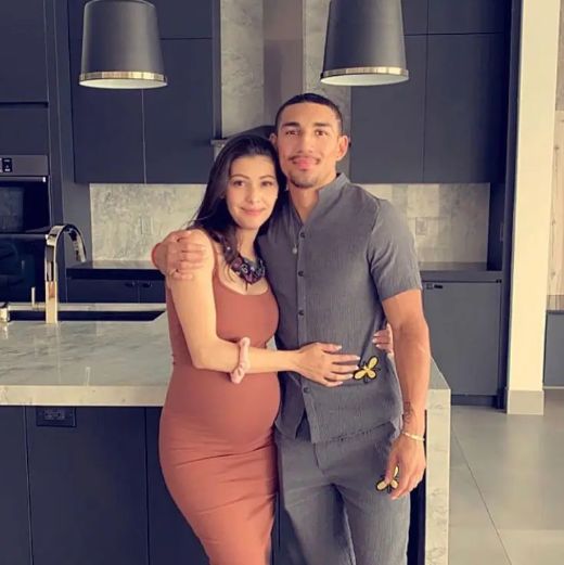 Teofimo Lopez with his wife
