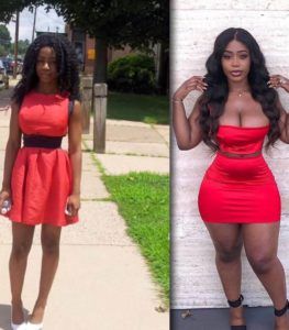 Uche Mba before and after body transformation