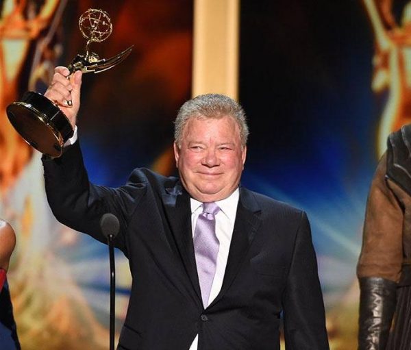 William Shatner with his Award