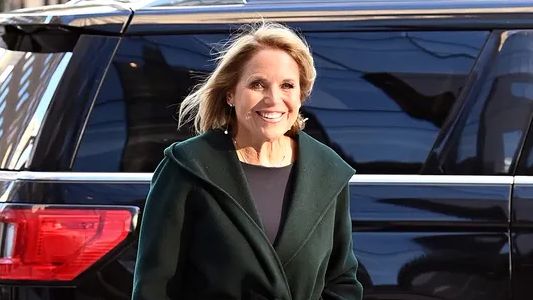 Katie Couric with her car