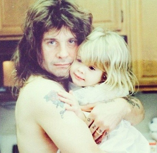 Kelly Osbourne childhood photo with her father