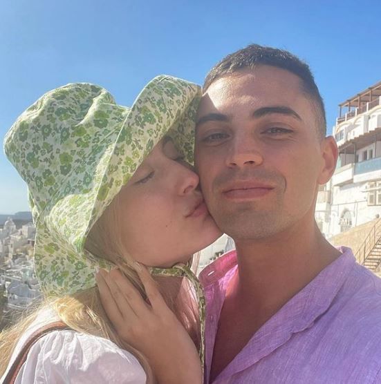 Olivia Macklin with her boyfriend