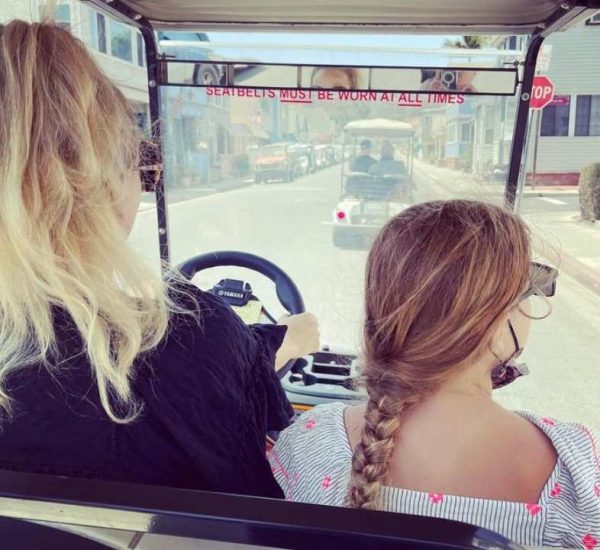 Shana driving her vehicle