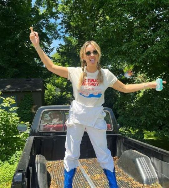 Sophia Scott on her truck