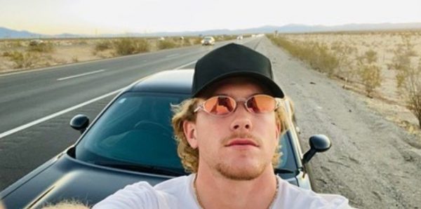 Harrison Bader taking selfie with his car