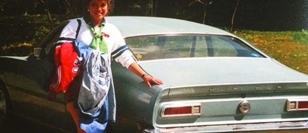Robin with her car