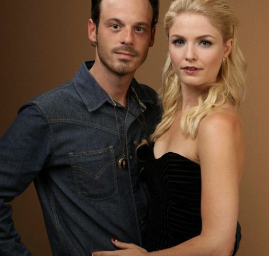 Scoot McNairy with his ex-wife