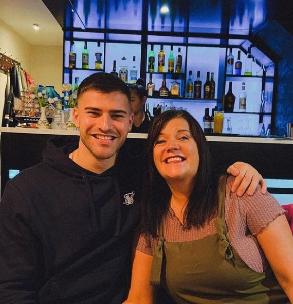 Owen Warner with his mother