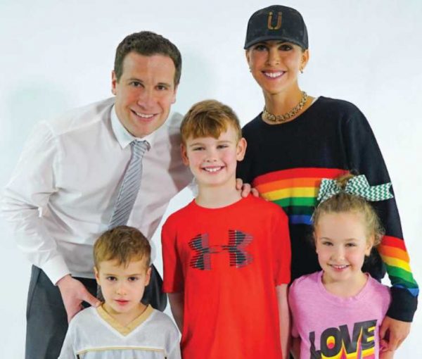 Emily Ishbia with her husband Mat Ishbia and children
