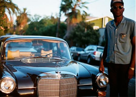 Theophilus London with his car