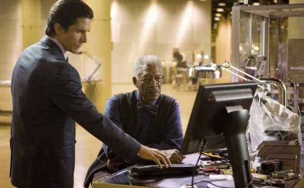 Morgan Freeman infront of the computer