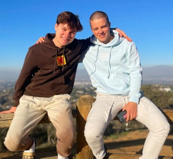 Jack Doherty with his brother