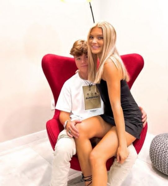 Jack Doherty with his girlfriend