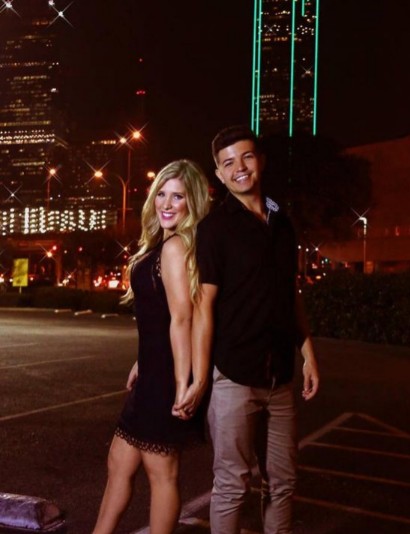 Brianna Paige Arsement posing with her husband