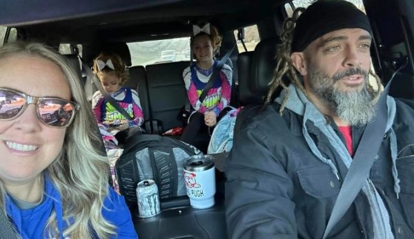 Jay Briscoe inside his car