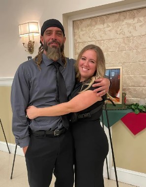 Jay Briscoe with his wife