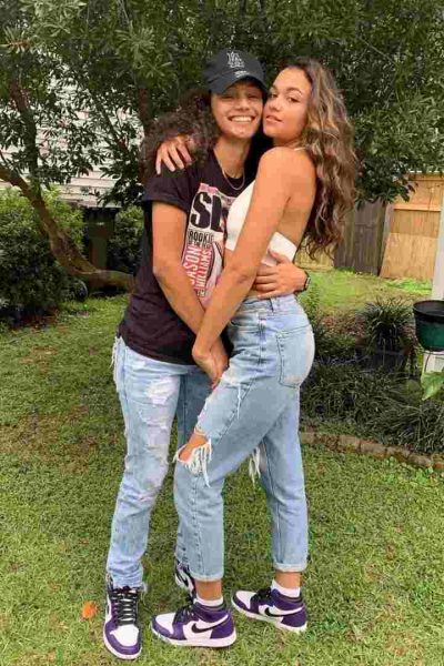 Madison Bailey with her partner Mariah Linney