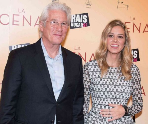 Richard Gere with his wife, Alejandra Silva