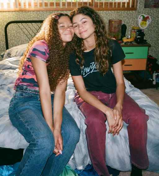Storm Reid with her co-star Zendaya