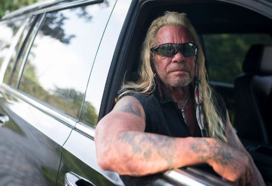 Duane Chapman inside his car