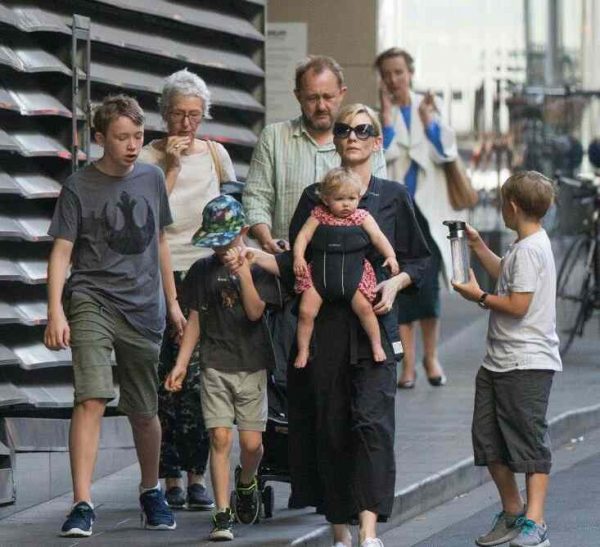 Andrew Upton with his kids
