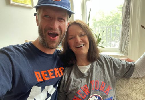 Peter Scanavino with his mother