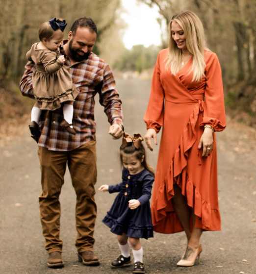 Tiffany Heinen with her family