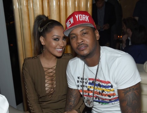 Carmelo with his ex-wife