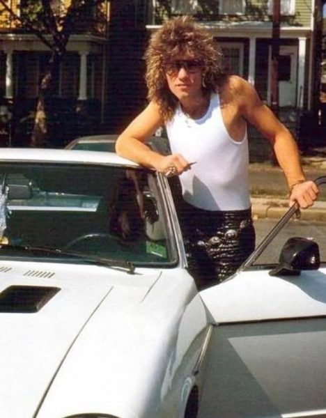 Jon Bon Jovi with his car