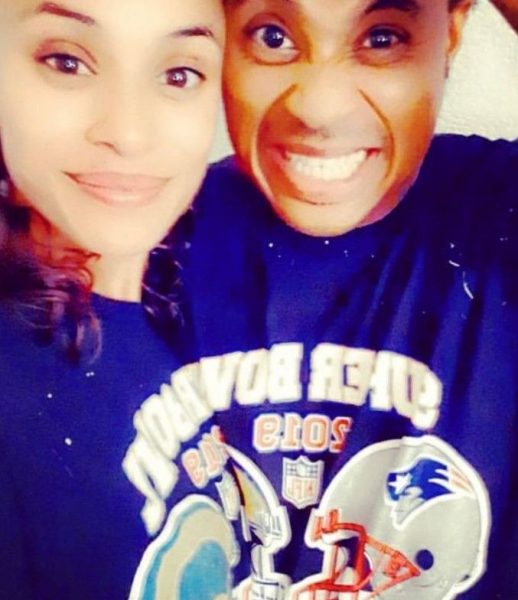 Orlando Brown with his wife