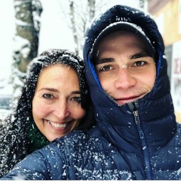  KJ Apa with his mother 