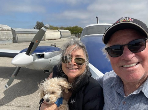 Treat in front of the plane