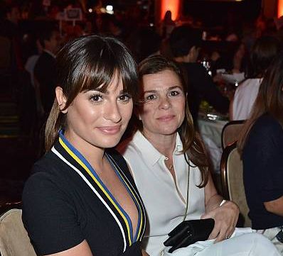Lea Michele with her mother