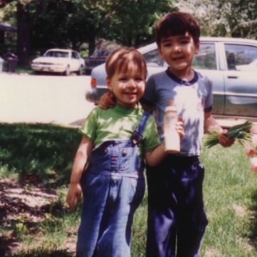 James with his brother