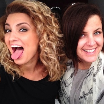Tori posing iwth her mother
