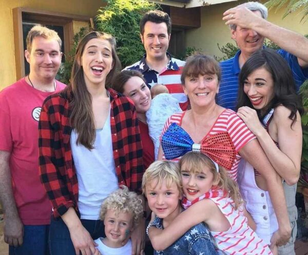 Colleen Ballinger with her family