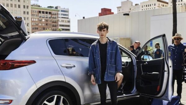 Troye Sivan with his car