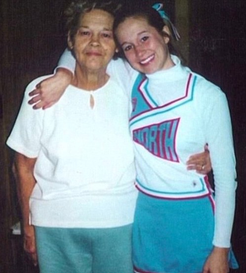 Kellie posing with her grandmother 