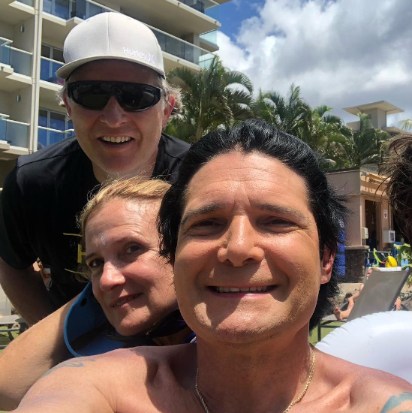 Corey with his sister