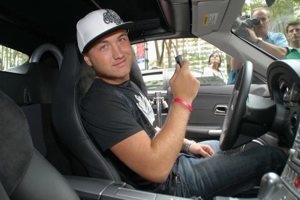     Nick Hogan in the car