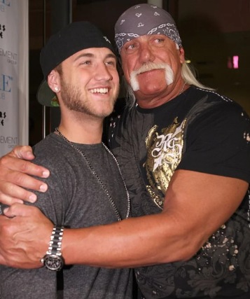 Nick Hogan with his father 