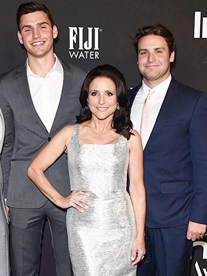 Julia Louis-Dreyfus with her sons